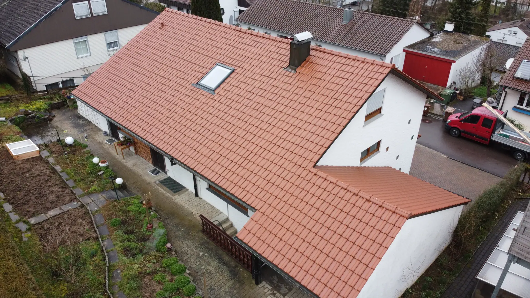 Einfamilienhaus in Vaihingen an der Enz mit neuem rotem Ziegeldach
